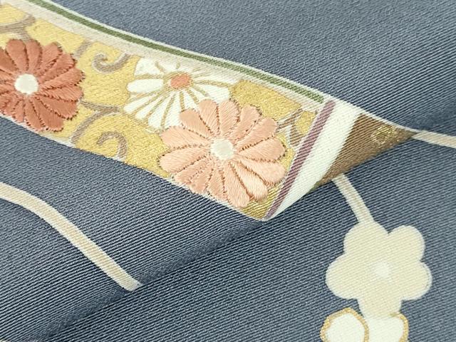 平和屋着物●訪問着　刺繍　鬘帯花文　金彩　正絹　逸品　DABH0138op