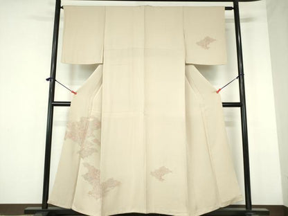 平和屋着物●中国三大刺繍　スワトウ刺繍　汕頭刺繍　総刺繍　訪問着　蜀江花文　正絹　逸品　DABH0141op