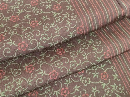 平和屋着物●上質な小紋　花唐草文　正絹　逸品　DABH0145op
