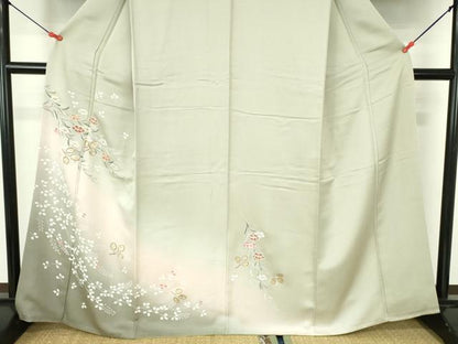 平和屋着物●訪問着　草花　暈し染め　金彩　鈴乃屋扱い　正絹　逸品　DABH0146op