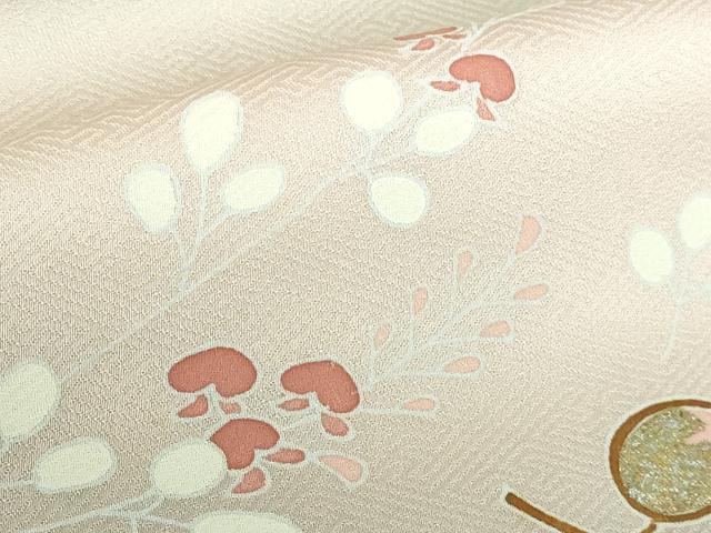 平和屋着物●訪問着　草花　暈し染め　金彩　鈴乃屋扱い　正絹　逸品　DABH0146op