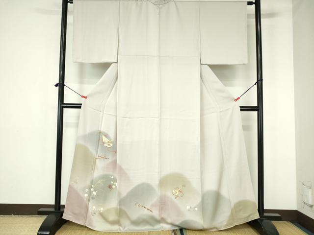 平和屋着物●豪華色留袖　駒刺繍　楽器花文　暈し染め　金彩　正絹　逸品　DABH0147op