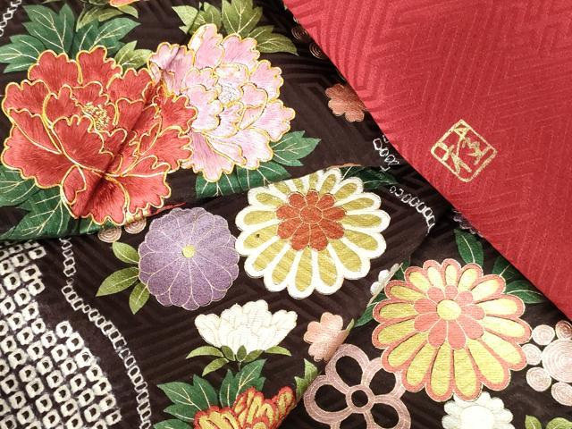 平和屋着物●ブライダルファッションデザイナー・桂由美　振袖　駒刺繍　絞り　亀甲花文　金彩　正絹　逸品　DABH0149op