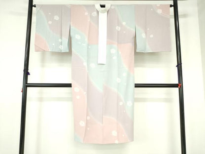 平和屋着物●長襦袢　無双仕立て　絞り　舞花　暈し染め　正絹　逸品　DABH0152op