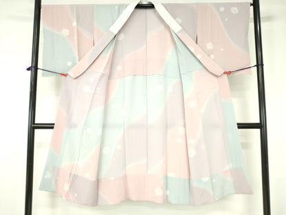 平和屋着物●長襦袢　無双仕立て　絞り　舞花　暈し染め　正絹　逸品　DABH0152op