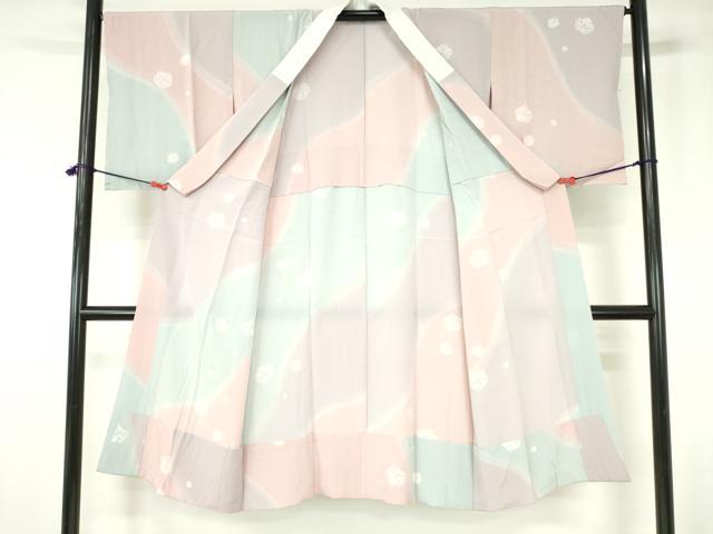 平和屋着物●長襦袢　無双仕立て　絞り　舞花　暈し染め　正絹　逸品　DABH0152op