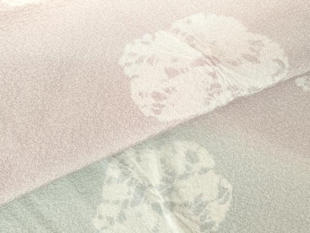 平和屋着物●長襦袢　無双仕立て　絞り　舞花　暈し染め　正絹　逸品　DABH0152op