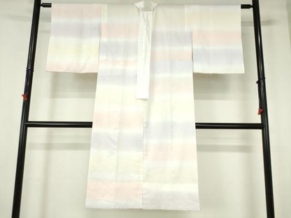 平和屋着物●長襦袢　無双仕立て　舞桜地紋　暈し染め　洗える着物　DABH0154op