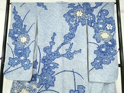 平和屋着物●豪華振袖　駒刺繍　総絞り　籬菊文　正絹　逸品　DABH0157op