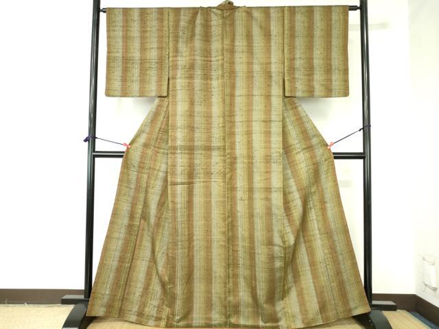 平和屋着物●上質な紬　間道　正絹　逸品　DABH0164op