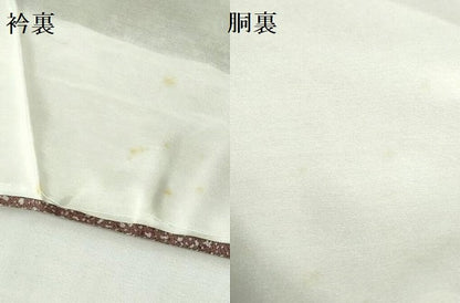 平和屋着物●訪問着　枝梅　流水花文　正絹　逸品　DABH0165op