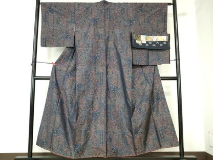 平和屋着物●都喜ヱ門　本場大島紬　9マルキ　泥染　王家の秘宝　藤絹織物謹製　証紙付き　正絹　逸品　未使用　DABH0166op