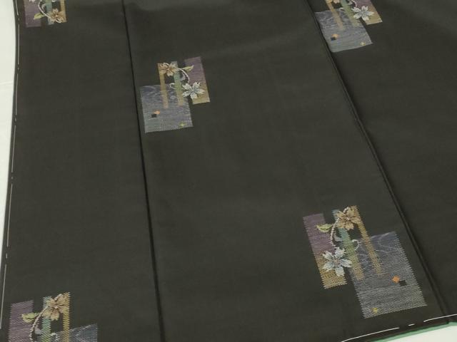 平和屋着物●本場大島紬　9マルキ　地空き　枝桜　箔散らし　正絹　逸品　未使用　DABH0170op