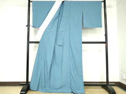 平和屋着物▽色無地　単衣　薄縹色　洗える着物　DABH0180op