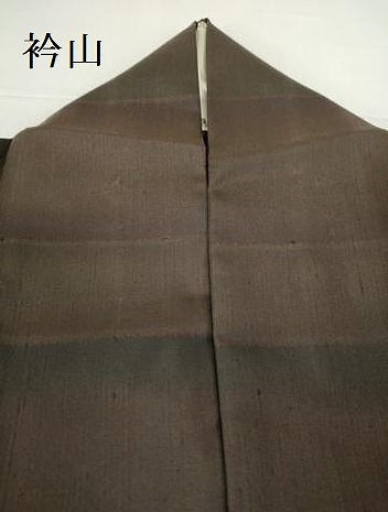平和屋着物●上質な紬　横段文　正絹　逸品　DABH0183op
