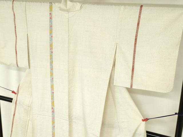 平和屋着物▽訪問着　単衣　紬地　箔散らし梅間道　正絹　逸品　DABH0186op