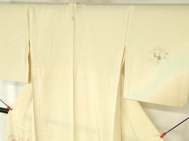 平和屋着物▽中国三大刺繍　スワトウ刺繍　汕頭刺繍　総刺繍　訪問着　単衣　人物風景花文　暈し染め　正絹　逸品　DABH0191op