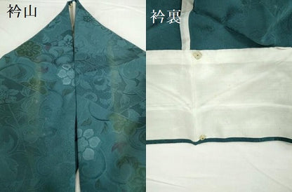 平和屋着物▽上質な小紋　単衣　地紋起こし　切嵌花唐草文　鈴乃屋扱い　正絹　逸品　DABH0194op