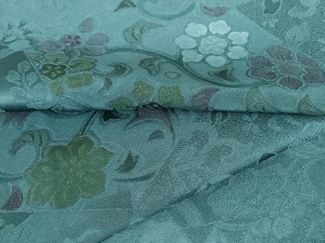 平和屋着物▽上質な小紋　単衣　地紋起こし　切嵌花唐草文　鈴乃屋扱い　正絹　逸品　DABH0194op