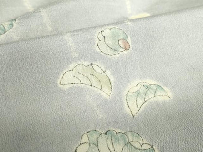 平和屋着物▽上質な小紋　単衣　絞り　辻が花　正絹　逸品　DABH0214op