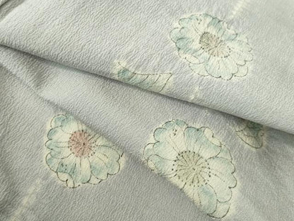 平和屋着物▽上質な小紋　単衣　絞り　辻が花　正絹　逸品　DABH0214op