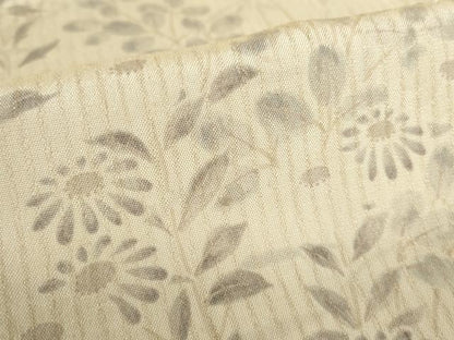 平和屋着物▽訪問着　単衣　手描き　草花　正絹　逸品　DABH0219op