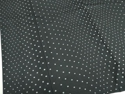 平和屋着物＊夏物　小紋　絽　ドット　黒地　正絹　逸品　DABH0228op