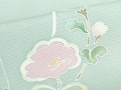 平和屋着物＊夏物　訪問着　絽　友禅　枝花　暈し染め　正絹　逸品　DABH0230op