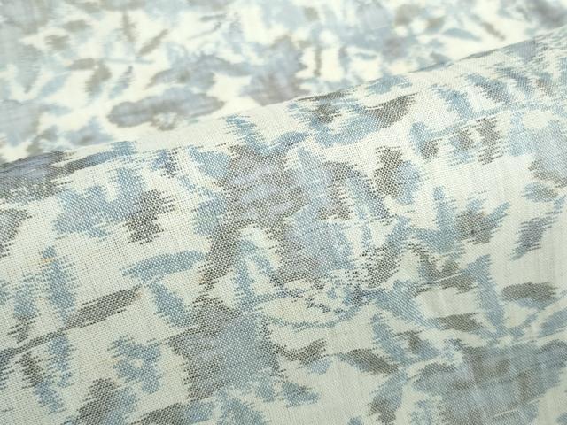 平和屋着物＊夏物　本場小千谷ちぢみ　草花　麻　逸品　DABH0233op