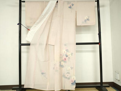 平和屋着物＊夏物　訪問着　絽　友禅　草花　正絹　逸品　DABH0240op
