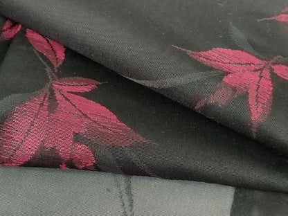 平和屋着物＊夏物　小紋　紗　舞花　黒地　正絹　逸品　未使用　DABH0243op