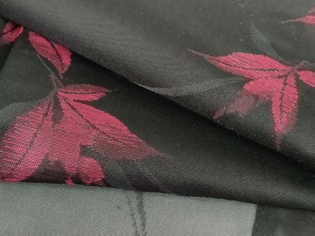 平和屋着物＊夏物　小紋　紗　舞花　黒地　正絹　逸品　未使用　DABH0243op