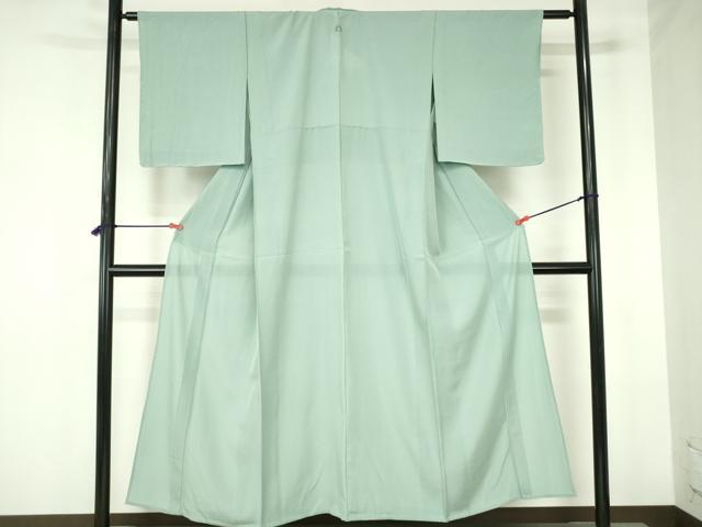 平和屋着物＊夏物 色無地 絽 錆青磁色 正絹 逸品 DABH0247op