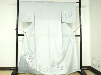 平和屋着物＊夏物　洗える最高級着物　＜英＞はなぶさ謹製　訪問着　絽　草花　暈し染め　洗える着物　DABH0248op