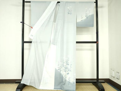 平和屋着物＊夏物　洗える最高級着物　＜英＞はなぶさ謹製　訪問着　絽　草花　暈し染め　洗える着物　DABH0248op