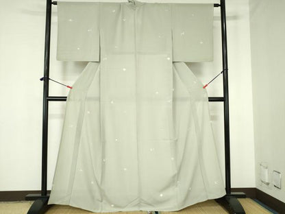 平和屋着物＊夏物　小紋　絽縮緬　舞花　正絹　逸品　DABH0250op