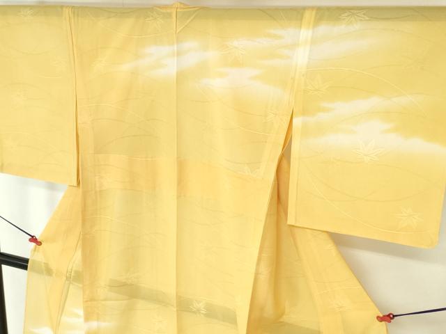 平和屋着物＊夏物　訪問着　芝楓紋紗　暈し染め　正絹　逸品　DABH0251op