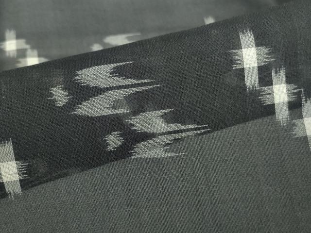 平和屋着物＊夏物　夏物　本場琉球絣　夏琉球　黒地　正絹　逸品　DABH0254op