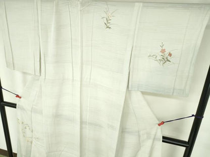 平和屋着物＊夏物　訪問着　変わり絽　友禅　童子遊び　草花文　暈し染め　鈴乃屋扱い　正絹　逸品　DABH0256op