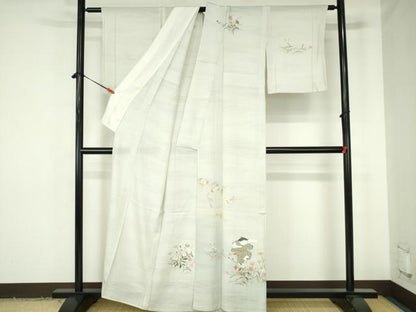 平和屋着物＊夏物　訪問着　変わり絽　友禅　童子遊び　草花文　暈し染め　鈴乃屋扱い　正絹　逸品　DABH0256op