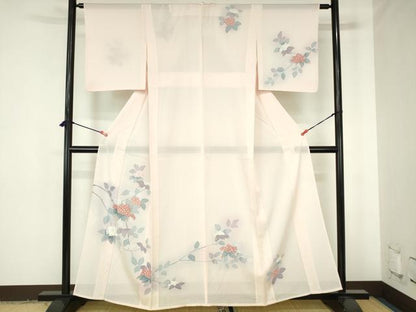 平和屋着物＊夏物　訪問着　絽　友禅　紫陽花　アジサイ　暈し染め　正絹　逸品　DABH0261op