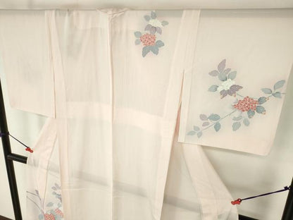 平和屋着物＊夏物　訪問着　絽　友禅　紫陽花　アジサイ　暈し染め　正絹　逸品　DABH0261op