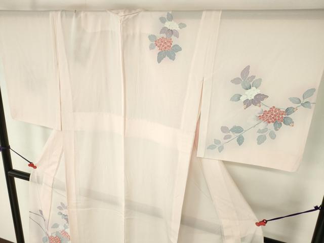 平和屋着物＊夏物　訪問着　絽　友禅　紫陽花　アジサイ　暈し染め　正絹　逸品　DABH0261op