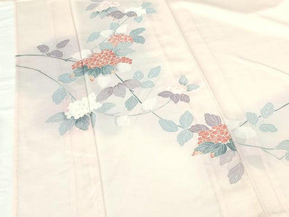 平和屋着物＊夏物　訪問着　絽　友禅　紫陽花　アジサイ　暈し染め　正絹　逸品　DABH0261op