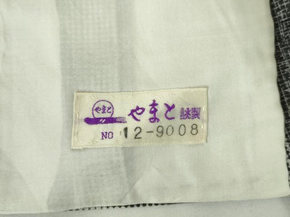 平和屋着物＊夏物　小紋　絽　格子　やまと誂製　正絹　逸品　DABH0263op