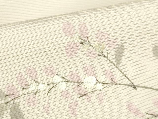 平和屋着物＊夏物　訪問着　絽　手描き　舞蝶花文　暈し染め　金彩　正絹　逸品　DABH0264op