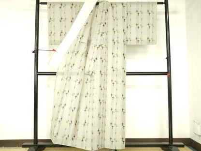 平和屋着物＊夏物　小紋　紗　琉球絣文様　DABH0267op