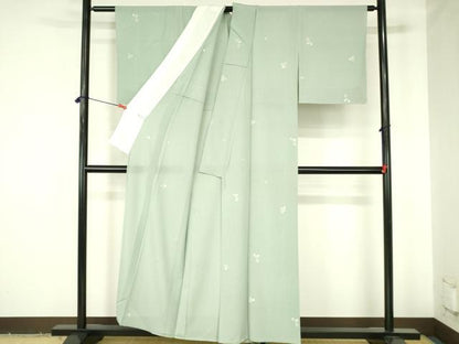 平和屋着物＊夏物　小紋　絽縮緬　草花　正絹　逸品　DABH0268op