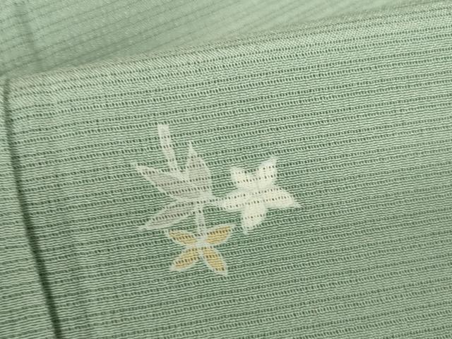 平和屋着物＊夏物　小紋　絽縮緬　草花　正絹　逸品　DABH0268op