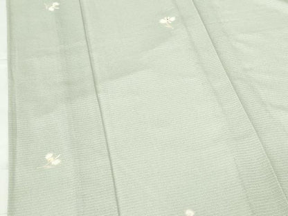 平和屋着物＊夏物　小紋　絽縮緬　舞花　正絹　逸品　DABH0270op
